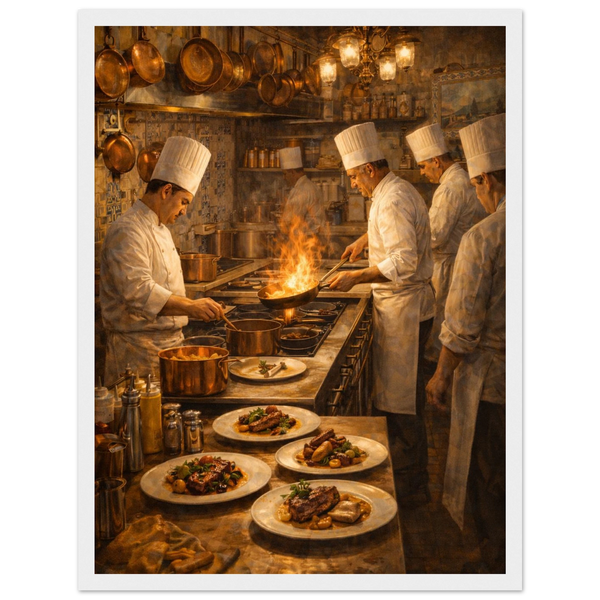 Chef Inspired Premium Matte Paper Wooden Framed Poster