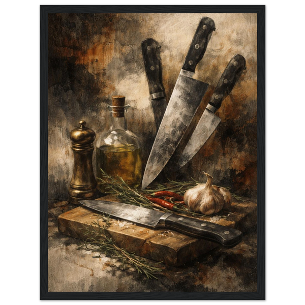 Chef Inspired Kitchen Wall Art - Premium Framed Poster for Culinary Enthusiasts
