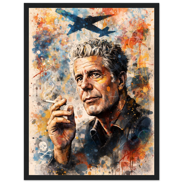 Premium Anthony Bourdain Inspired Framed Wall Art – Quality Poster Decor