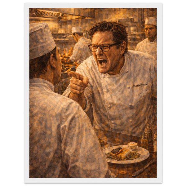 Charlie - Chef Inspired Premium Matte Wooden Framed Poster