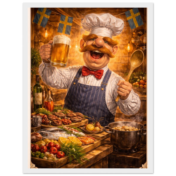 Chef Inspired Framed Poster – Premium Quality Artwork, Ready to Hang, Wooden Frame