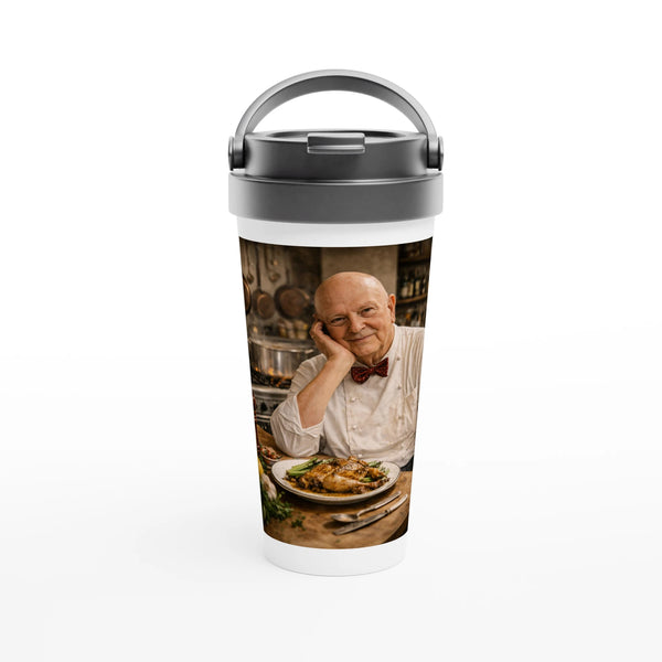 James - White 15oz Stainless Steel Travel Mug