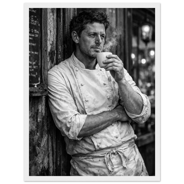 Coffee Break - Premium Matte Paper Wooden Framed Poster