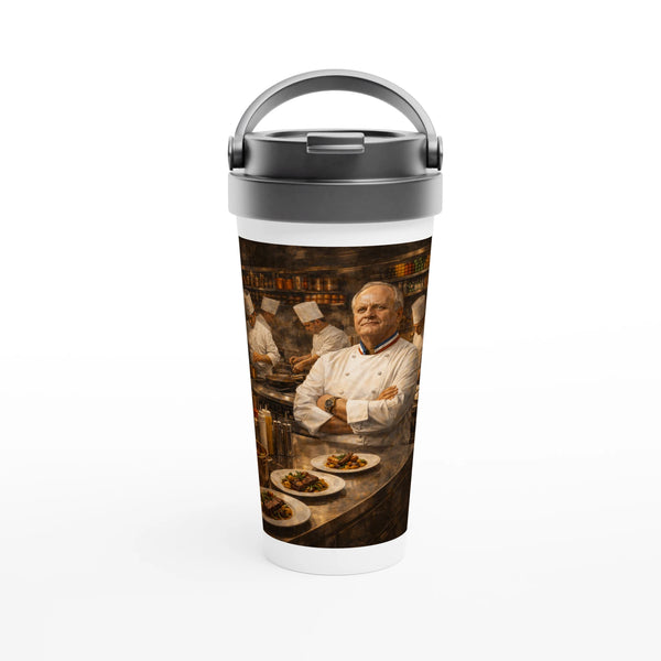 Joel - White 15oz Stainless Steel Travel Mug